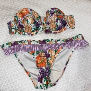 Minkpink flower ruffles bikini